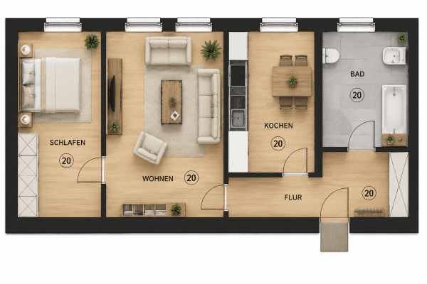 Pronájem bytu 2+1 65 m², Leipziger Str. 29, Magdeburg, Sasko-Anhaltsko Pronájem bytu 2+1 65 m², Leipziger Str. 29, Magdeburg, Sasko-Anhaltsko