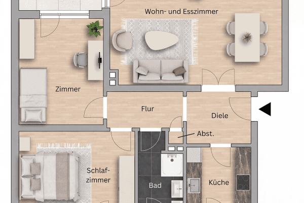 Prodej bytu 3+1 83 m², Idstein Prodej bytu 3+1 83 m², Idstein