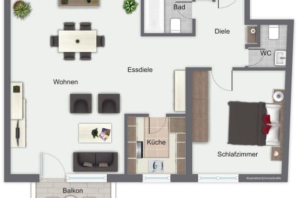 Pronájem bytu 2+1 63 m², Frankfurt am Main, Hessen Pronájem bytu 2+1 63 m², Frankfurt am Main, Hessen