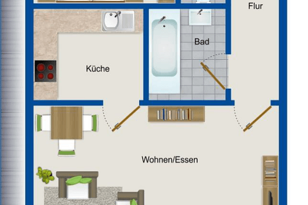 Pronájem bytu 2+1 45 m², Erlenweg 6, Aurach Pronájem bytu 2+1 45 m², Erlenweg 6, Aurach