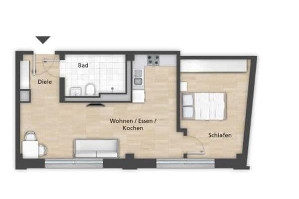 Pronájem bytu 2+1 45 m², Steinbühler Str. 4-6, Nürnberg, Bavorsko Pronájem bytu 2+1 45 m², Steinbühler Str. 4-6, Nürnberg, Bavorsko