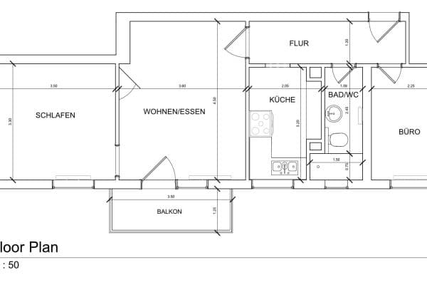 Pronájem bytu 3+1 55 m², Burgstr. 51, Stuttgart, Bádensko-Württembersko Pronájem bytu 3+1 55 m², Burgstr. 51, Stuttgart, Bádensko-Württembersko