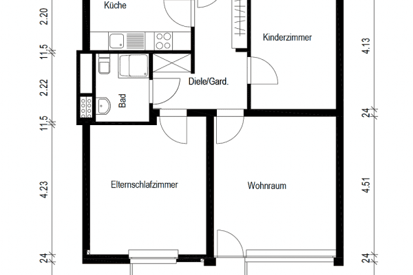 Prodej bytu 3+1 70 m², Mülheim an der Ruhr Prodej bytu 3+1 70 m², Mülheim an der Ruhr