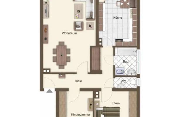 Pronájem bytu 3+1 81 m², Marienburger Straße 8, Cáchy, Severní Porýní-Vestfálsko Pronájem bytu 3+1 81 m², Marienburger Straße 8, Cáchy, Severní Porýní-Vestfálsko