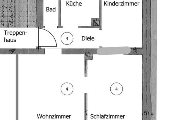 Pronájem bytu 3+1 56 m², Markgrafenstraße 17, Nürnberg Pronájem bytu 3+1 56 m², Markgrafenstraße 17, Nürnberg