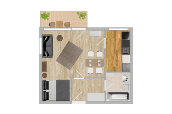 Prodej bytu 1+1 35 m², Hortensienstraße 64, Berlin, Berlín Prodej bytu 1+1 35 m², Hortensienstraße 64, Berlin, Berlín