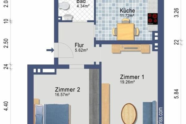Pronájem bytu 2+1 52 m², Heinrich-Philippsen-Straße 29, Šlesvik, Šlesvicko-Holštýnsko Pronájem bytu 2+1 52 m², Heinrich-Philippsen-Straße 29, Šlesvik, Šlesvicko-Holštýnsko