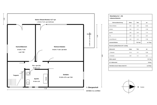 Pronájem bytu 2+1 80 m², Elbinger Str. 8, Lübbecke Pronájem bytu 2+1 80 m², Elbinger Str. 8, Lübbecke