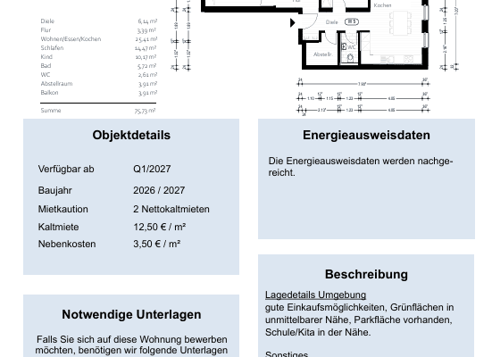 Pronájem bytu 3+1 76 m², Sinzheim Pronájem bytu 3+1 76 m², Sinzheim