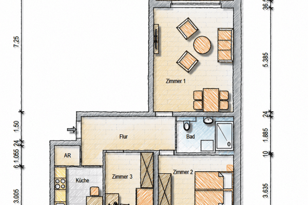 Prodej bytu 3+1 71 m², Bernhard-Letterhaus-Straße 2, Lüneburg, Dolní Sasko Prodej bytu 3+1 71 m², Bernhard-Letterhaus-Straße 2, Lüneburg, Dolní Sasko
