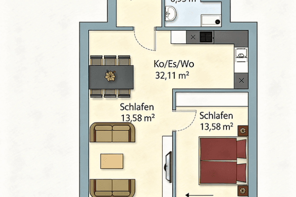 Prodej bytu 2+1 65 m², Hamburg, Hamburg Prodej bytu 2+1 65 m², Hamburg, Hamburg