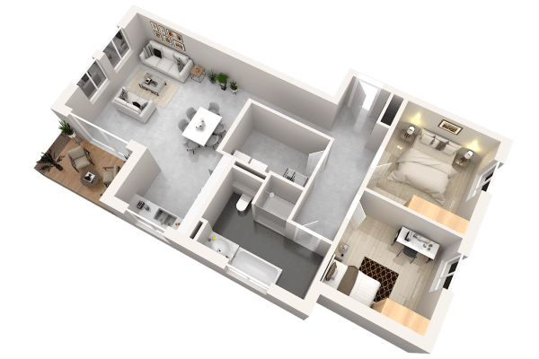 Pronájem bytu 3+kk 86 m², Nideggen Pronájem bytu 3+kk 86 m², Nideggen
