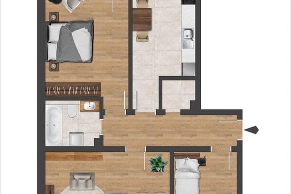Prodej bytu 3+1 83 m², Dülmen, Severní Porýní-Vestfálsko Prodej bytu 3+1 83 m², Dülmen, Severní Porýní-Vestfálsko