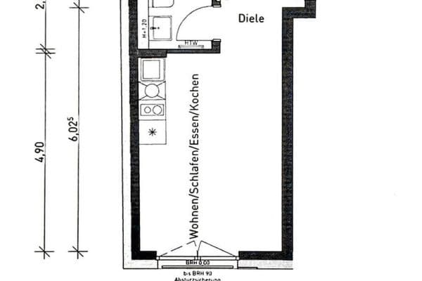 Pronájem bytu 1+1 27 m², Maximilianstr. 43, Nürnberg, Bavorsko Pronájem bytu 1+1 27 m², Maximilianstr. 43, Nürnberg, Bavorsko