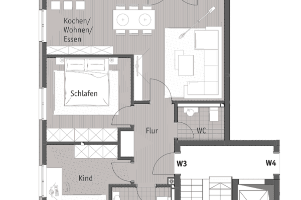 Pronájem bytu 3+1 88 m², Seligenstadt-Froschhausen Pronájem bytu 3+1 88 m², Seligenstadt-Froschhausen