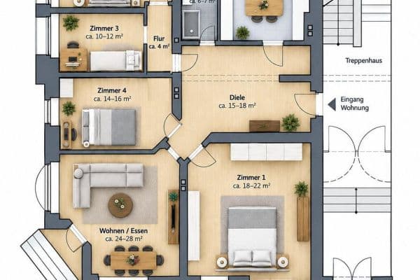 Prodej bytu 5+1 139 m², Hildesheimer Straße 66, Dresden Prodej bytu 5+1 139 m², Hildesheimer Straße 66, Dresden