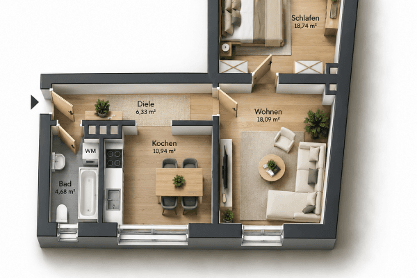 Prodej bytu 2+kk 59 m², Bochum, Severní Porýní-Vestfálsko Prodej bytu 2+kk 59 m², Bochum, Severní Porýní-Vestfálsko
