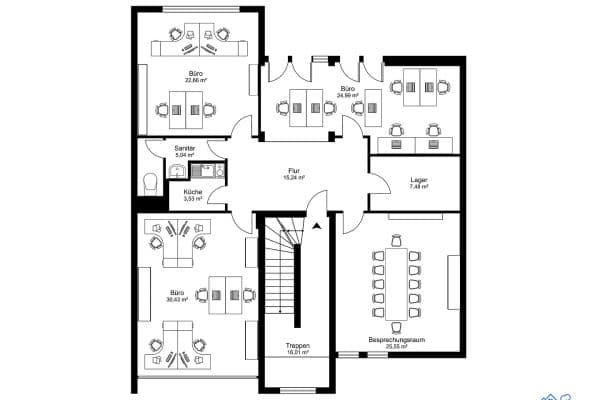 Pronájem kanceláře 140 m², Detmolder Str. 596, Bielefeld Pronájem kanceláře 140 m², Detmolder Str. 596, Bielefeld