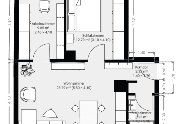 Prodej bytu 3+1 52 m², Heilbronn Prodej bytu 3+1 52 m², Heilbronn