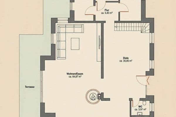 Prodej domu 350 m², pozemek 7.500 m², Moorweg 12, Otter Prodej domu 350 m², pozemek 7.500 m², Moorweg 12, Otter