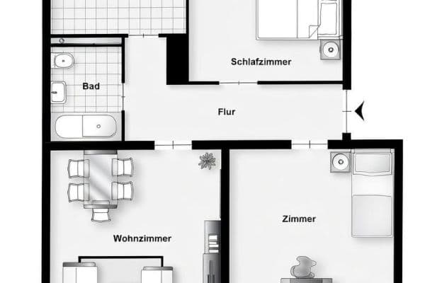 Prodej bytu 3+1 67 m², Ludwigstr.54, Neu-Ulm Prodej bytu 3+1 67 m², Ludwigstr.54, Neu-Ulm