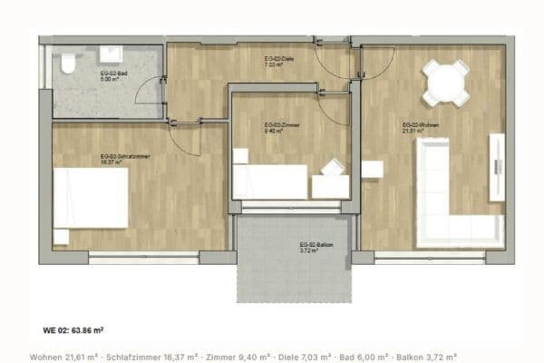 Prodej bytu 3+1 64 m², Freising, Bavorsko Prodej bytu 3+1 64 m², Freising, Bavorsko