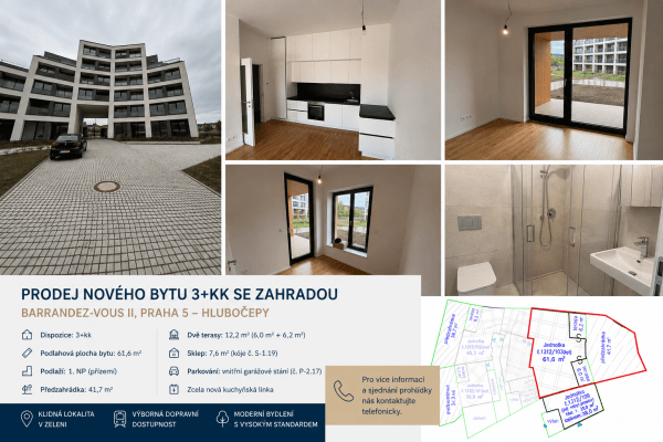 Prodej bytu 3+kk 61 m², Dostalové, Praha Prodej bytu 3+kk 61 m², Dostalové, Praha