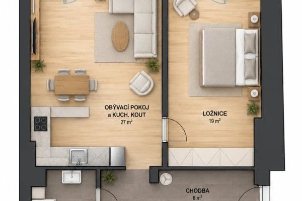 Pronájem bytu 2+kk 65 m², Erbenova, Brno Pronájem bytu 2+kk 65 m², Erbenova, Brno