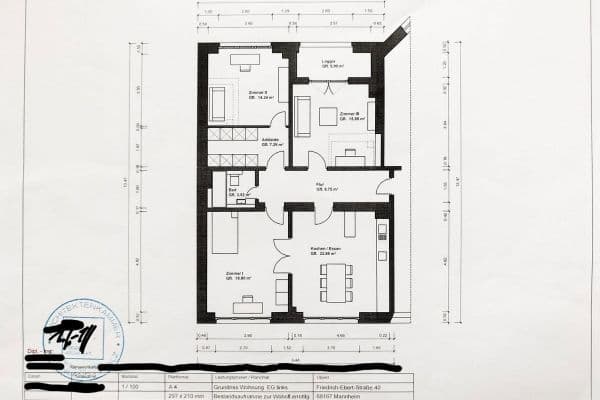 Prodej bytu 3+kk 95 m², Friedrich-Ebert-Straße 40, Mannheim Prodej bytu 3+kk 95 m², Friedrich-Ebert-Straße 40, Mannheim
