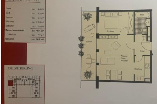 Pronájem bytu 2+1 57 m², München, Bavorsko Pronájem bytu 2+1 57 m², München, Bavorsko