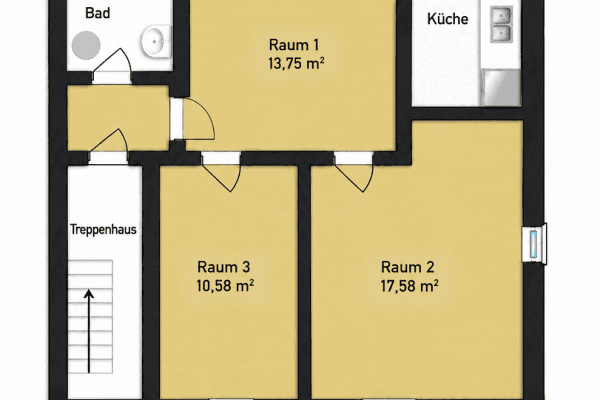 Pronájem bytu 3+1 52 m², Voerstestraße 18, Castrop-Rauxel Pronájem bytu 3+1 52 m², Voerstestraße 18, Castrop-Rauxel