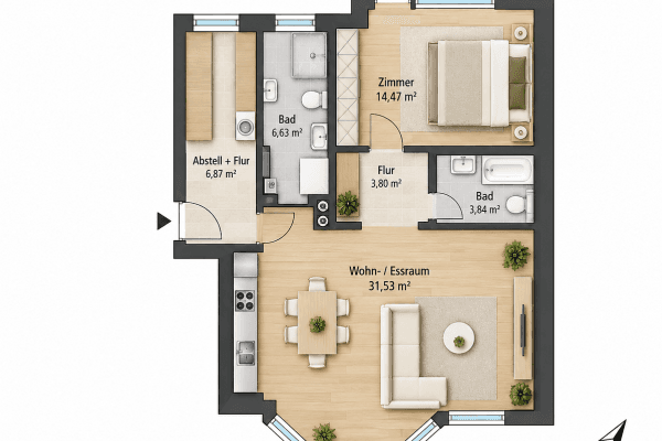 Prodej bytu 2+1 68 m², Knorrstraße 59, München, Bavorsko Prodej bytu 2+1 68 m², Knorrstraße 59, München, Bavorsko