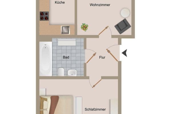 Prodej bytu 2+1 55 m², Erfurt, Durynsko Prodej bytu 2+1 55 m², Erfurt, Durynsko