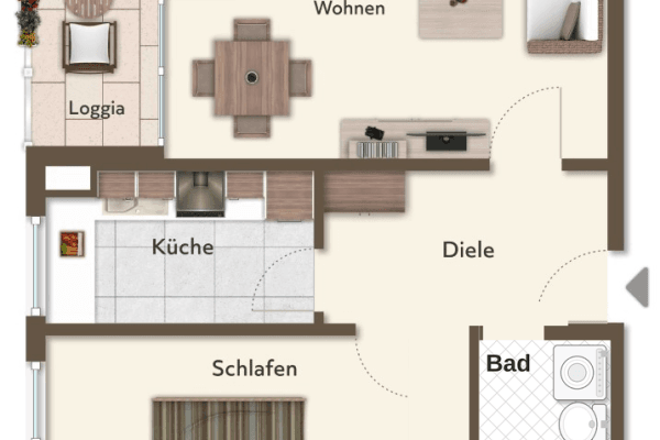 Pronájem bytu 2+1 56 m², Staufenstraße 1, Dietzenbach Pronájem bytu 2+1 56 m², Staufenstraße 1, Dietzenbach