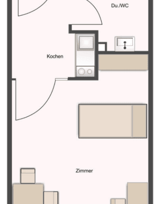 Pronájem bytu 1+1 24 m², Am Wald 3, Ober-Olm Pronájem bytu 1+1 24 m², Am Wald 3, Ober-Olm