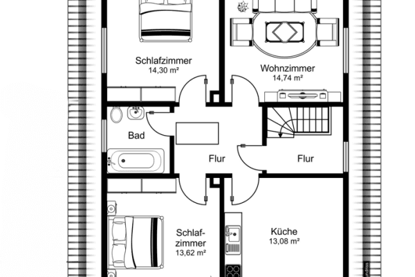 Pronájem bytu 3+1 58 m², Greifenklaustraße 12, Reckendorf Pronájem bytu 3+1 58 m², Greifenklaustraße 12, Reckendorf