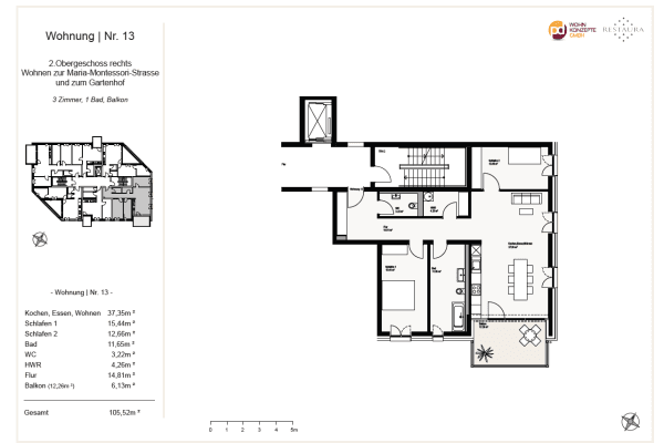 Prodej bytu 3+1 105 m², Kaltenweiderplatz 3a, Langenhagen Prodej bytu 3+1 105 m², Kaltenweiderplatz 3a, Langenhagen