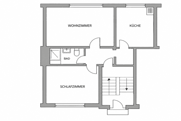 Pronájem bytu 2+1 59 m², Döltgenstr., Duisburg Pronájem bytu 2+1 59 m², Döltgenstr., Duisburg