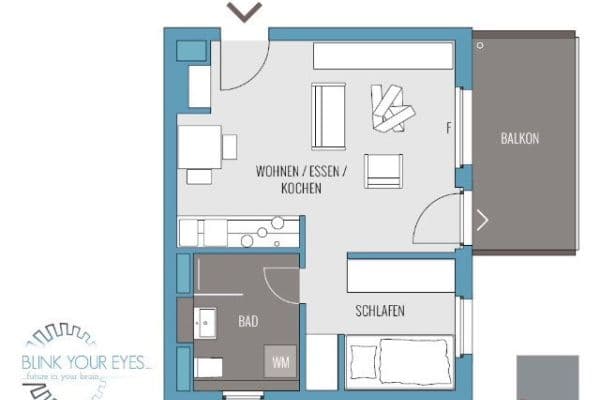 Pronájem bytu 1+kk 35 m², Frankfurt, Hessen Pronájem bytu 1+kk 35 m², Frankfurt, Hessen
