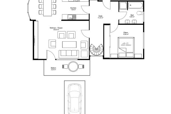 Pronájem bytu 3+1 96 m², Im Merkelgrund 5, Brühl Pronájem bytu 3+1 96 m², Im Merkelgrund 5, Brühl