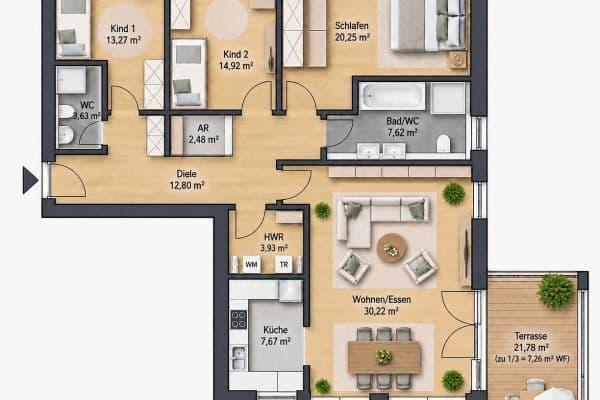 Prodej bytu 4+1 125 m², Dr.-Heinrich-Wunderlich-Straße 4, Würzburg-Lengfeld, Bavorsko Prodej bytu 4+1 125 m², Dr.-Heinrich-Wunderlich-Straße 4, Würzburg-Lengfeld, Bavorsko