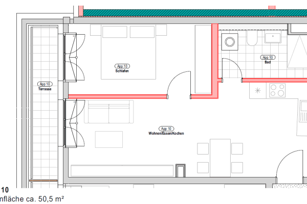 Pronájem bytu 2+1 51 m², Erlangen, Bavorsko Pronájem bytu 2+1 51 m², Erlangen, Bavorsko