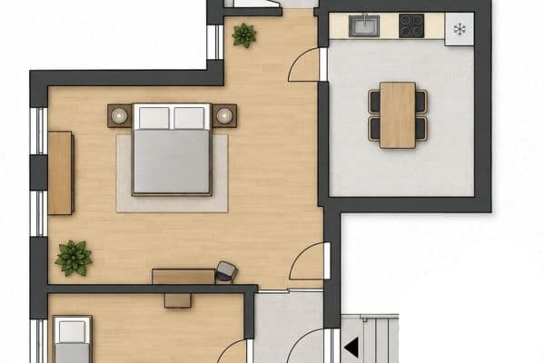 Pronájem bytu 2+1 45 m², Rißstraße 41, Ehingen Pronájem bytu 2+1 45 m², Rißstraße 41, Ehingen