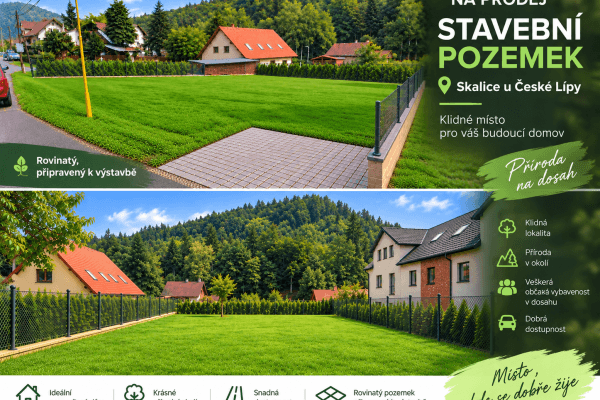 Prodej pozemku 902 m², Skalice u České Lípy Prodej pozemku 902 m², Skalice u České Lípy