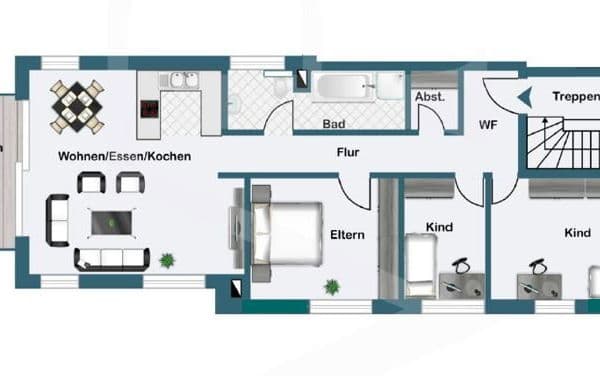 Pronájem bytu 4+1 96 m², Heilbronn / Biberach, Bádensko-Württembersko Pronájem bytu 4+1 96 m², Heilbronn / Biberach, Bádensko-Württembersko