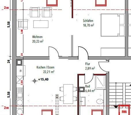 Pronájem bytu 2+1 62 m², Waldhofstraße 79-81, Mannheim, Bádensko-Württembersko Pronájem bytu 2+1 62 m², Waldhofstraße 79-81, Mannheim, Bádensko-Württembersko