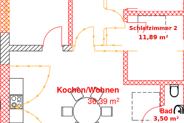Pronájem bytu 3+1 62 m², Elisabethstraße 51-53, Krefeld Pronájem bytu 3+1 62 m², Elisabethstraße 51-53, Krefeld