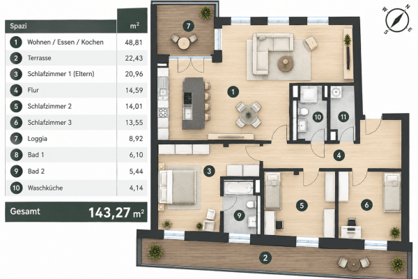 Prodej bytu 4+1 144 m², Frankfurt am Main, Hessen Prodej bytu 4+1 144 m², Frankfurt am Main, Hessen