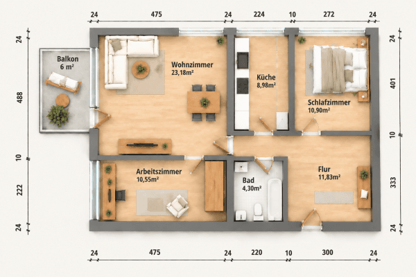 Prodej bytu 3+1 72 m², Gandhistraße 2, Hannover Prodej bytu 3+1 72 m², Gandhistraße 2, Hannover