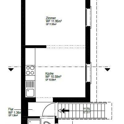 Pronájem bytu 1+1 25 m², Von-Gall-Str. 4, Bochum Pronájem bytu 1+1 25 m², Von-Gall-Str. 4, Bochum